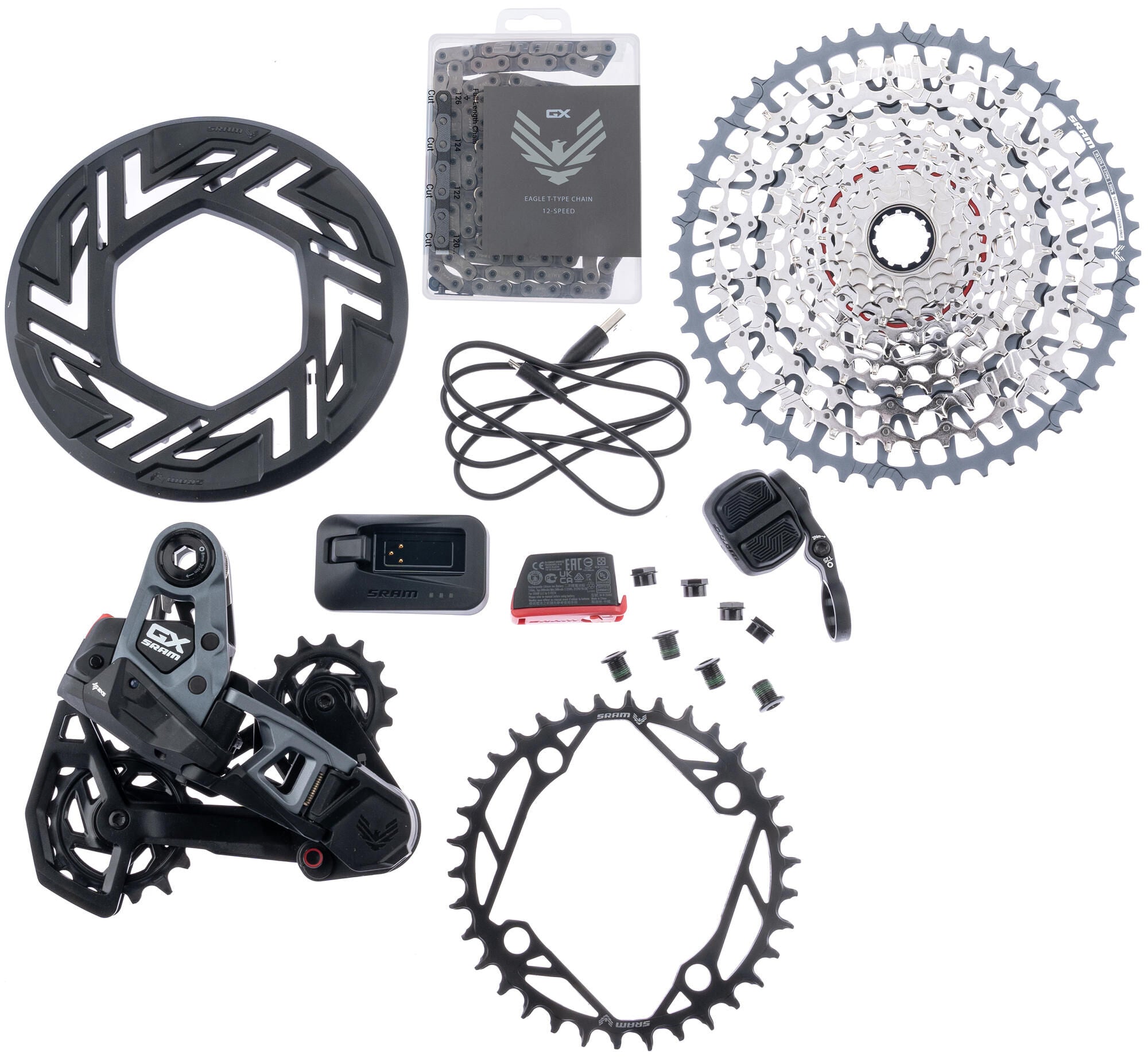Sram schakelgroep-set gx eagle axs transmission e-bike groupset axs tt gx eagle e-mtb 104bcd