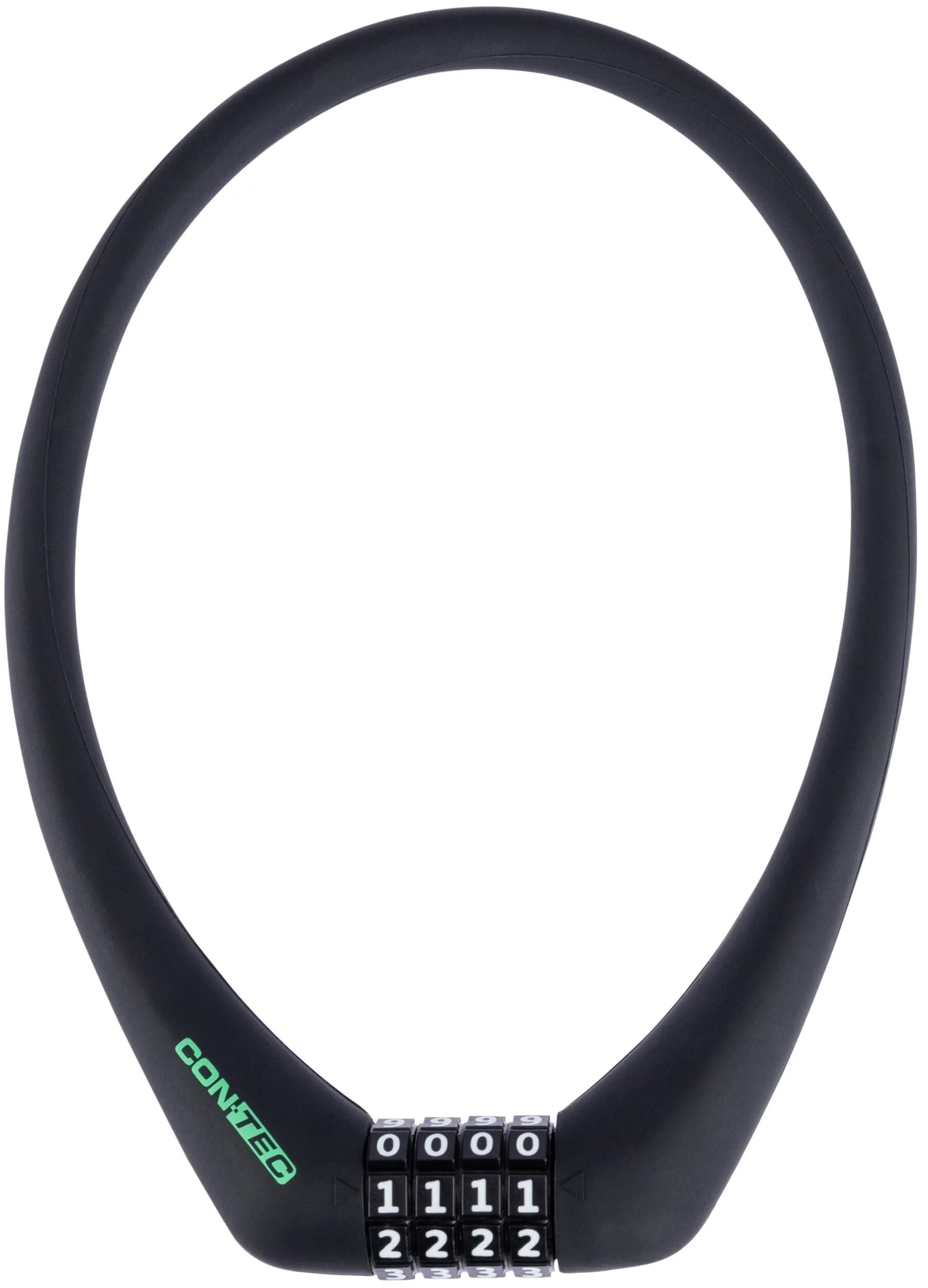 Contec zahlen-kabelschloss sloc ct number cable lock sloc 12 mm x 50 cm, black