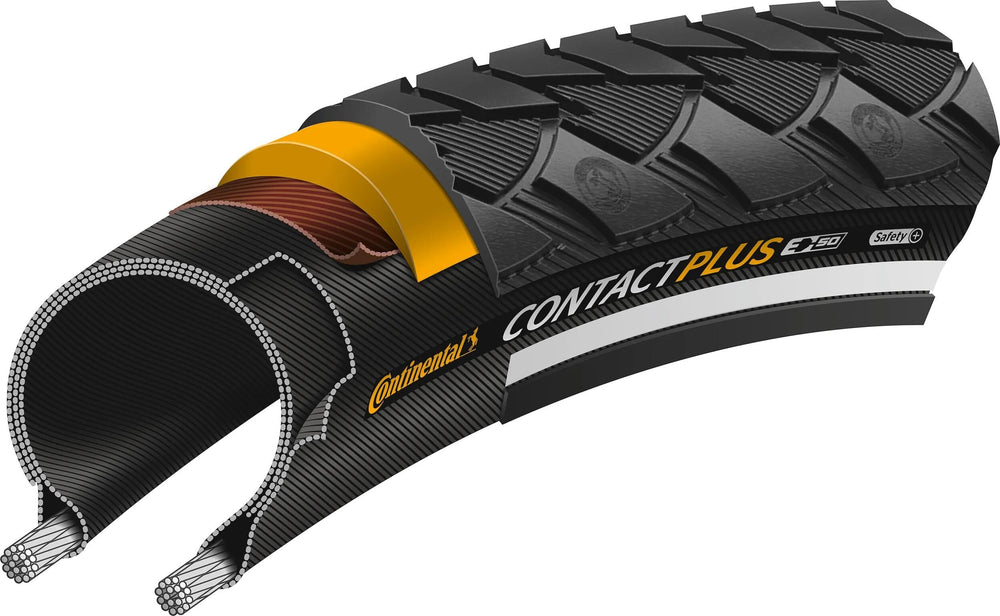 Continental buitenband contact plus 42-584 27,5x1 1 2 zwart refl