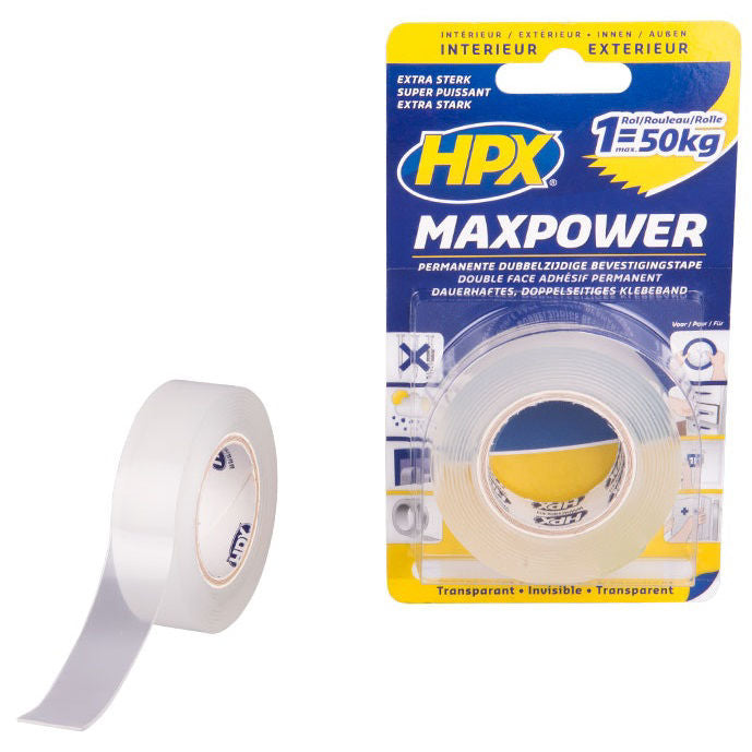 Hpx ht1902 maxpower bevestigingstape 19mmx2m