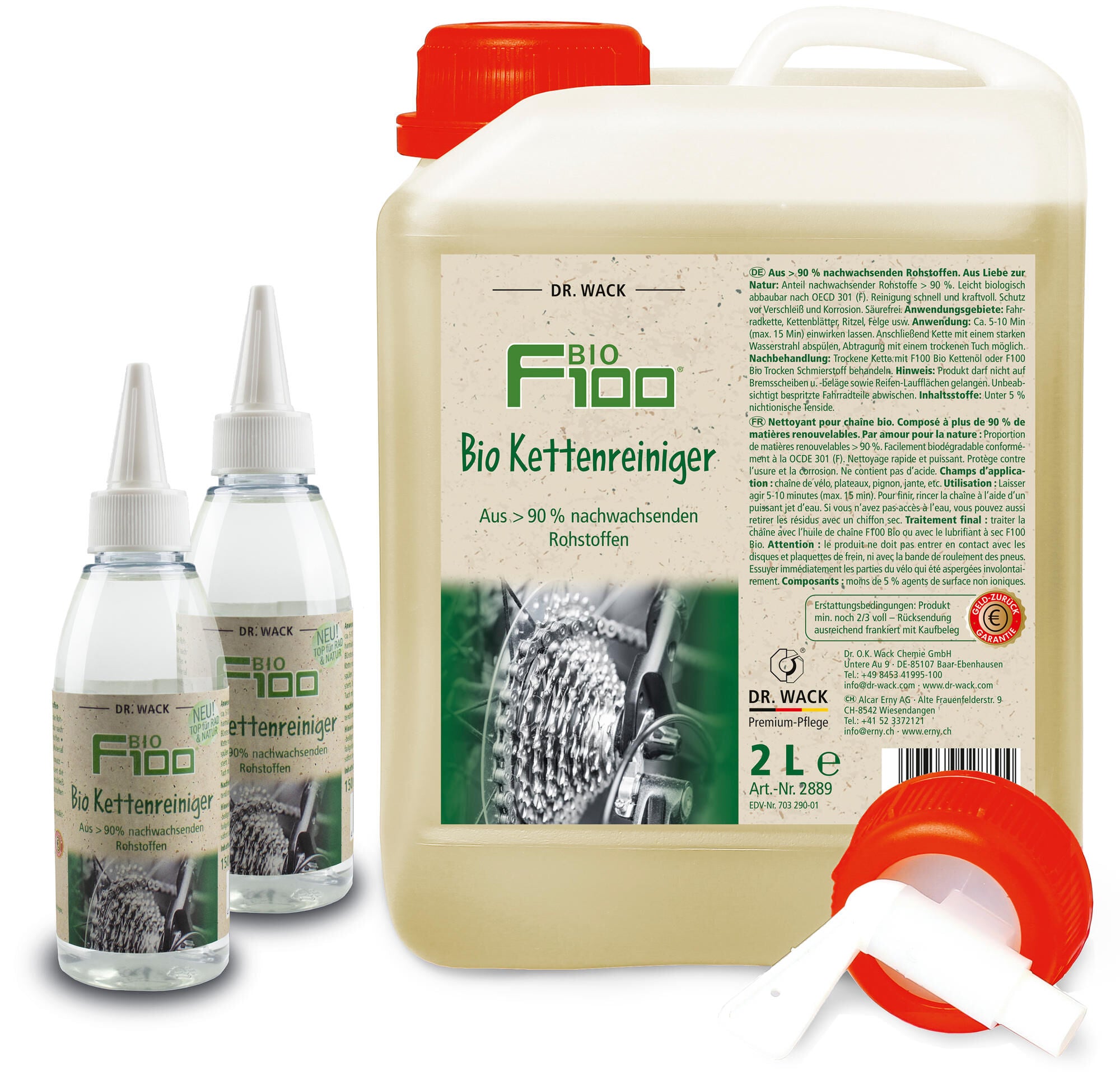 Dr. wack kettingreiniger f100 bio kettenreiniger chain cleaner dr.wack f100 bio 2l
