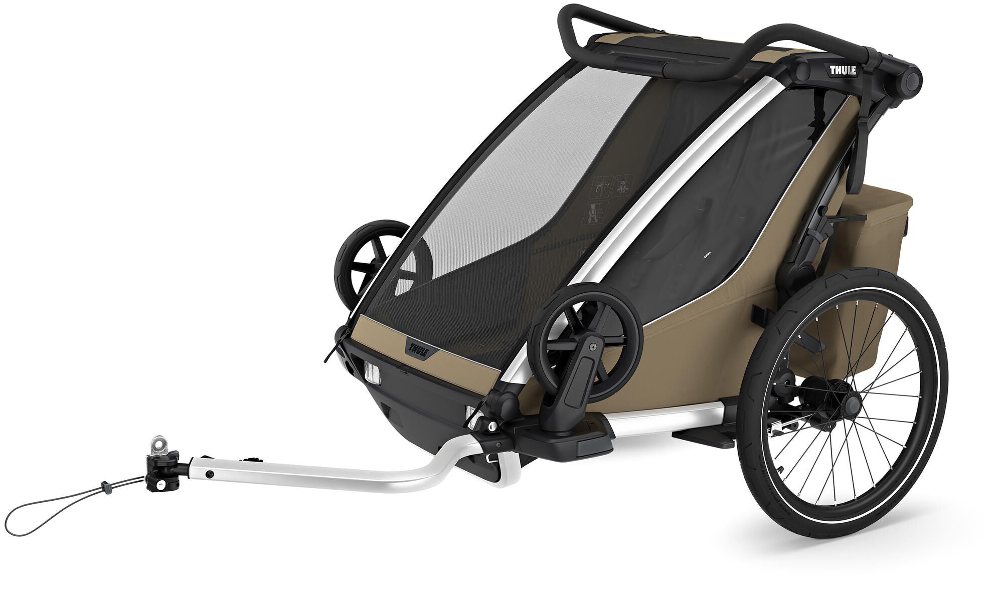 Thule fiets-kinderkar chariot cross 2 double . bicycle trailer chariot cross 2 faded kha