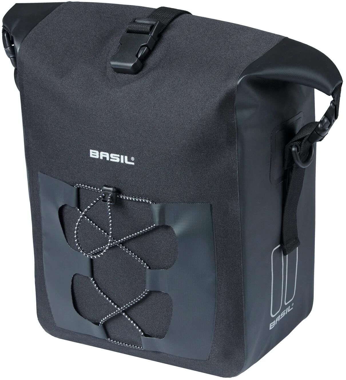 Basil enkele fietstas navigator waterdicht m mik 14 liter - 14 x 24 x 34 cm - zwart