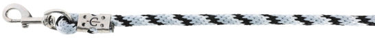 Abi halstertouw mustang karjn haak zilverzwartwit
