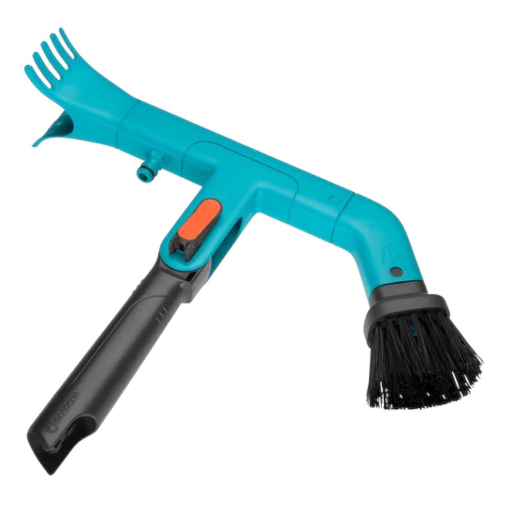 Gardena combisystem gootreiniger gehoekte bezem (turquoise zwart, 3651-20)