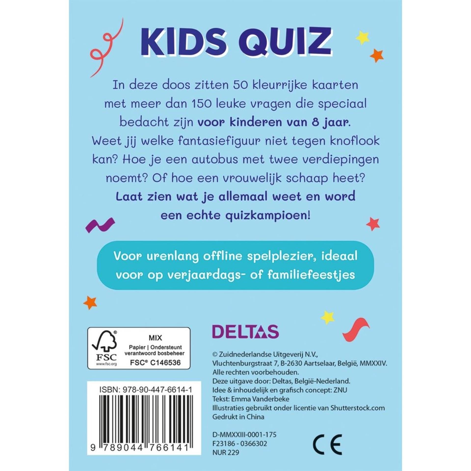 Deltas de allerleukste kids quiz 8 jaar