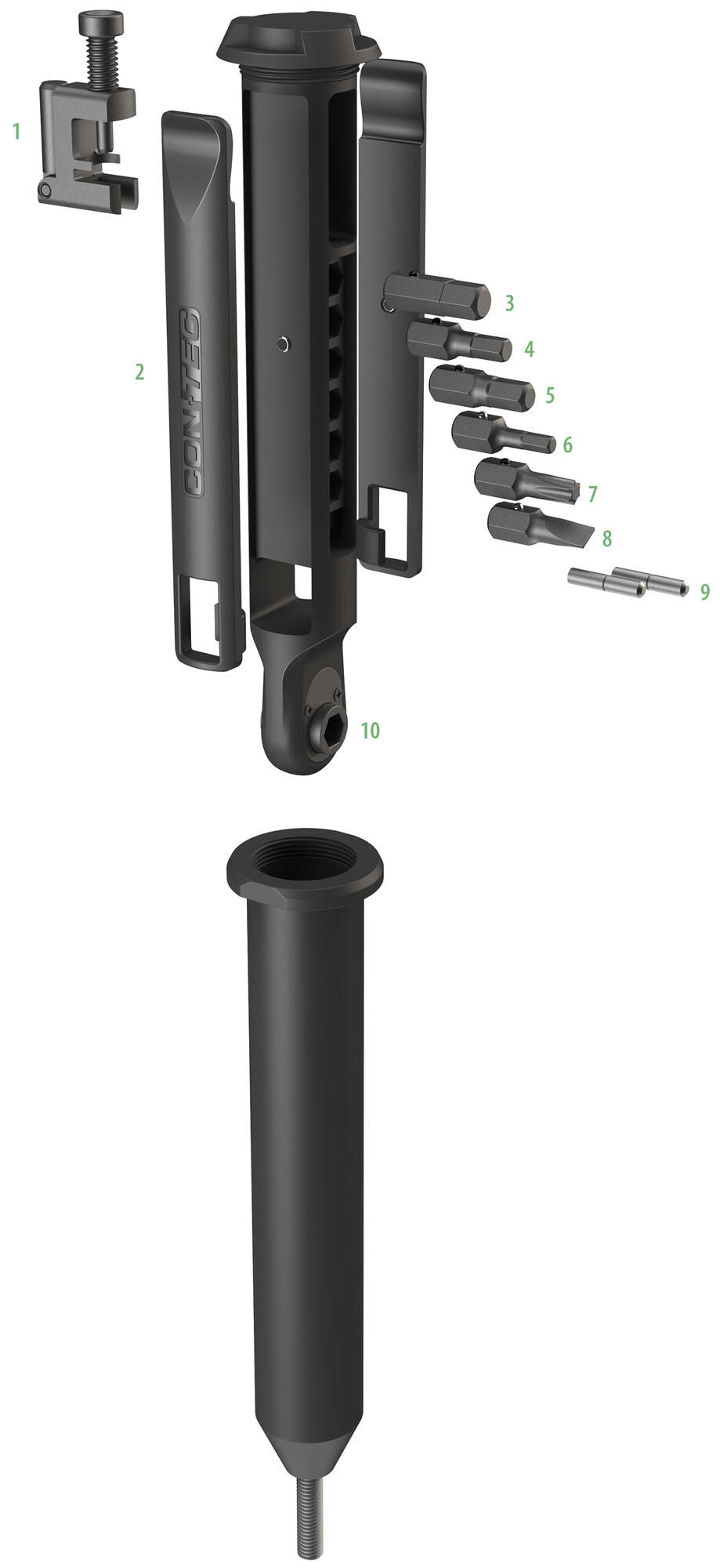 Contec multifunctie-tool treasure fork ct multitool treasure fork 10 functions