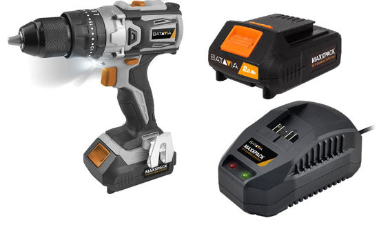 Ac Accu klopboormachine borstelloze set (Maxxpack 18V).