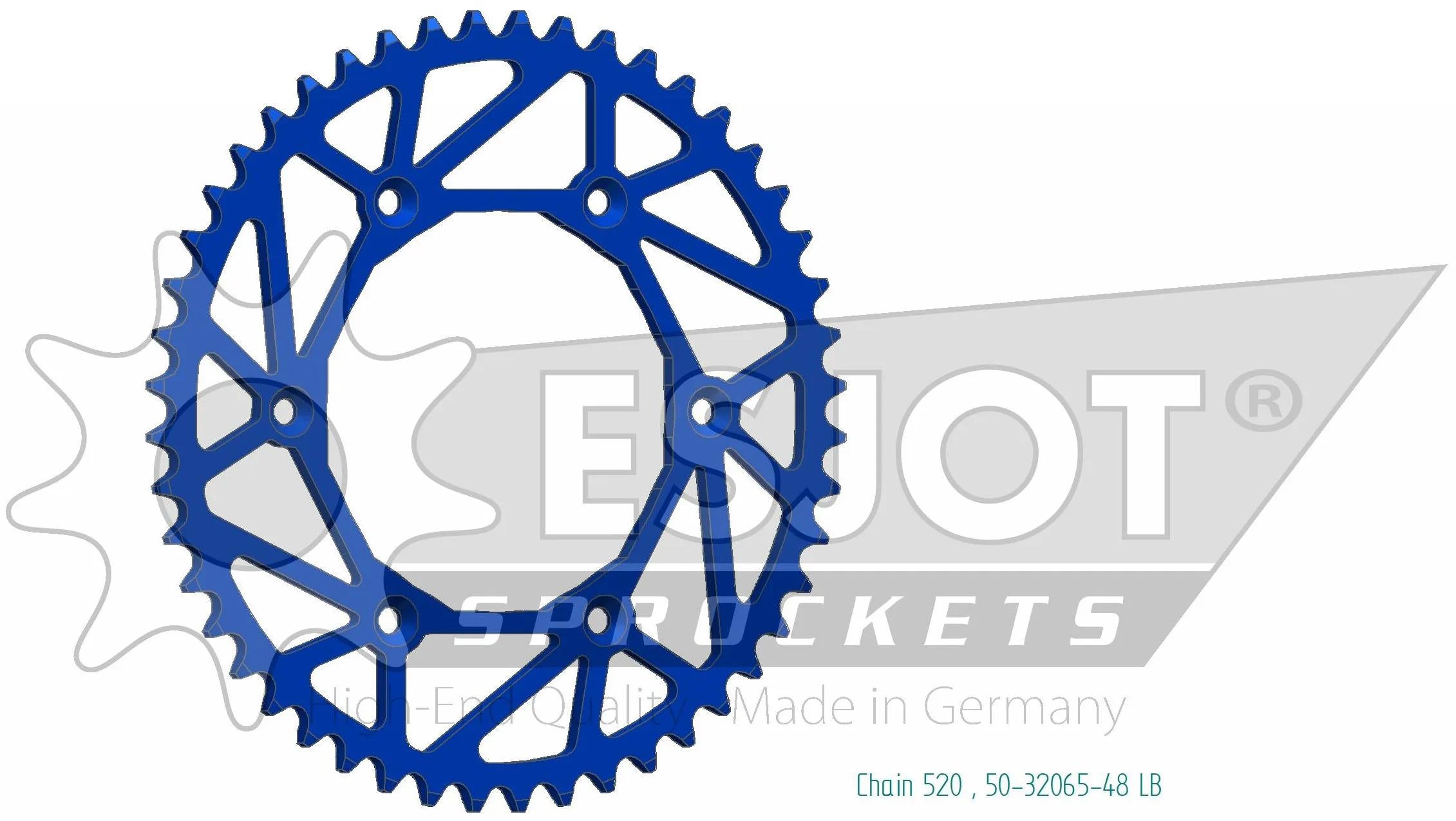 Esjot chain wheel 520 48z steel blue superlight