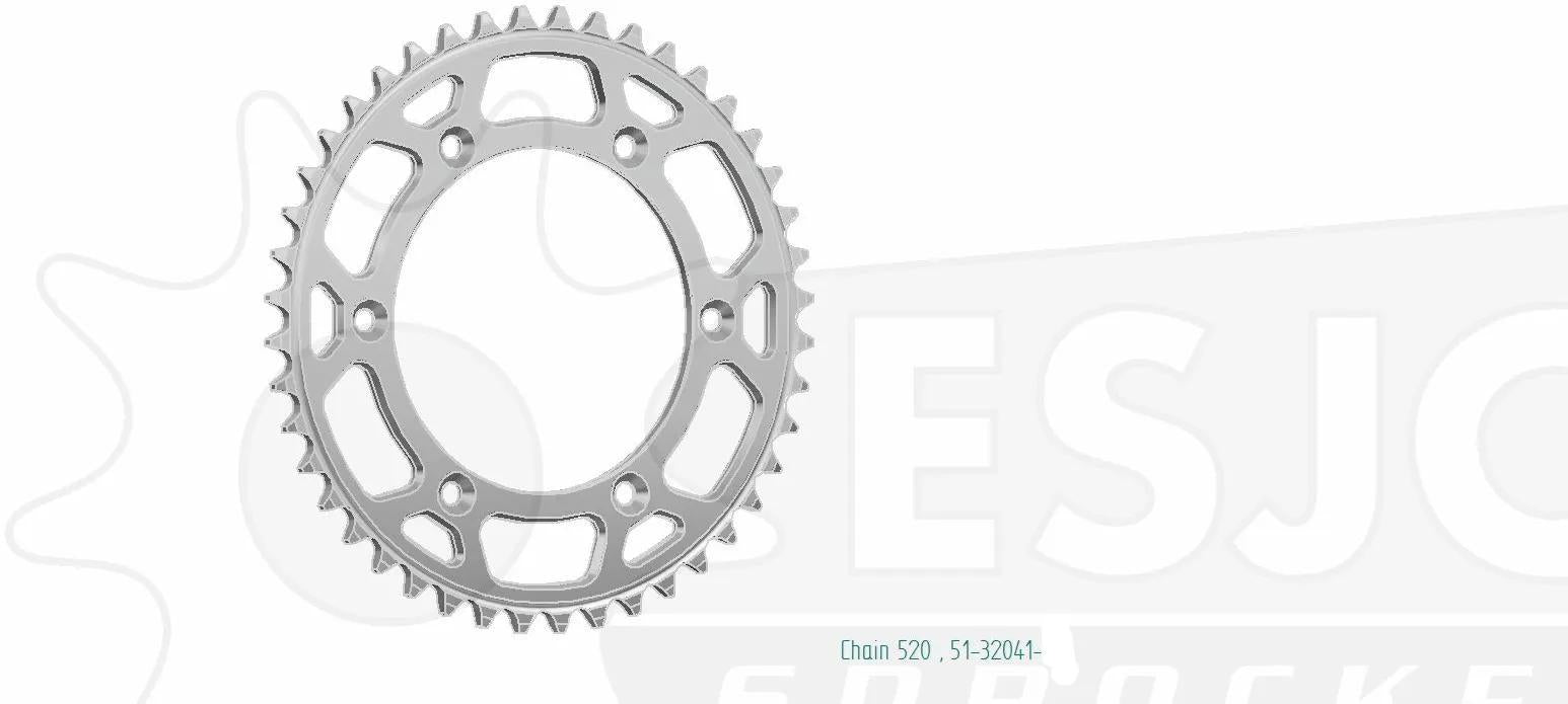 Esjot chain wheel 520 41z alu silver