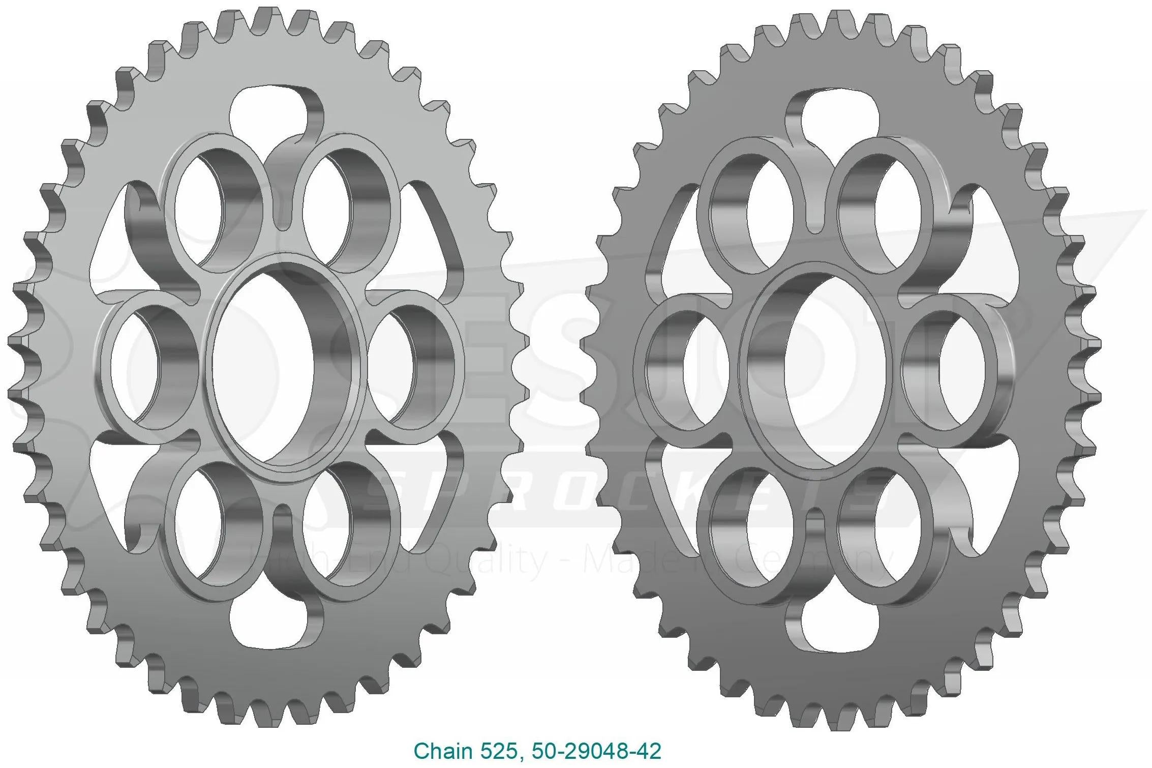 Esjot chain wheel 525 42z steel silver