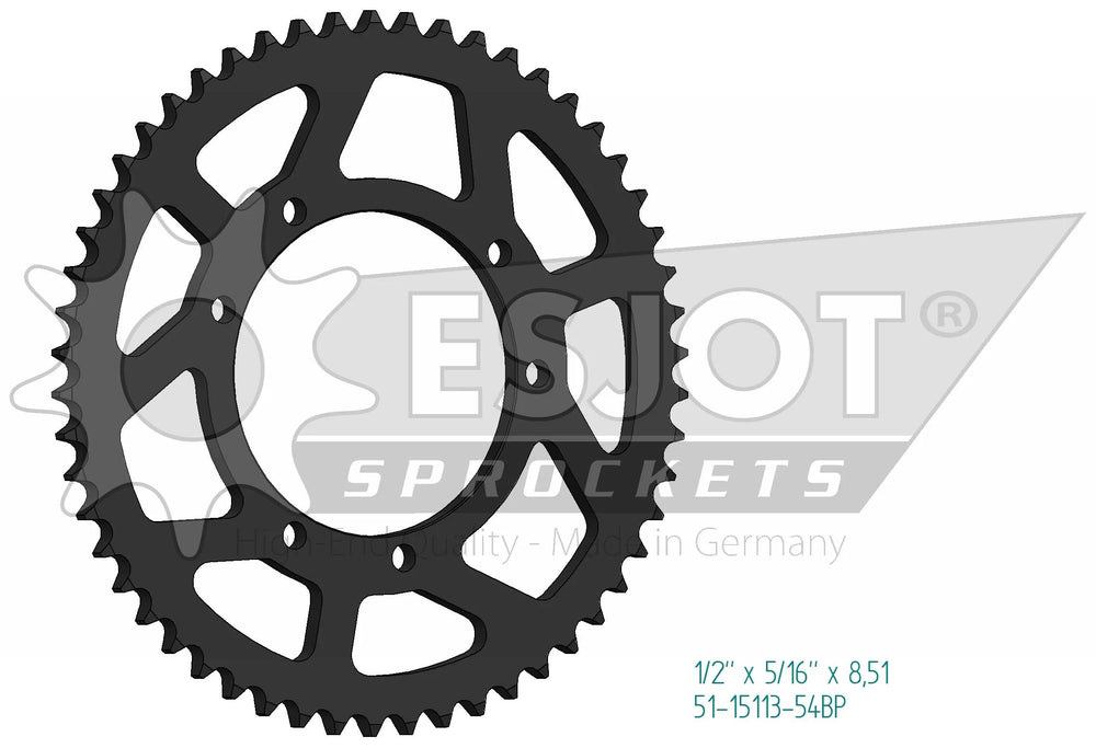 Esjot chain wheel 428 54z alu black