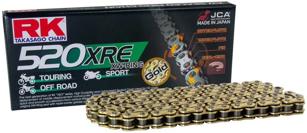 Rk chain 520 xre 128 n gold open
