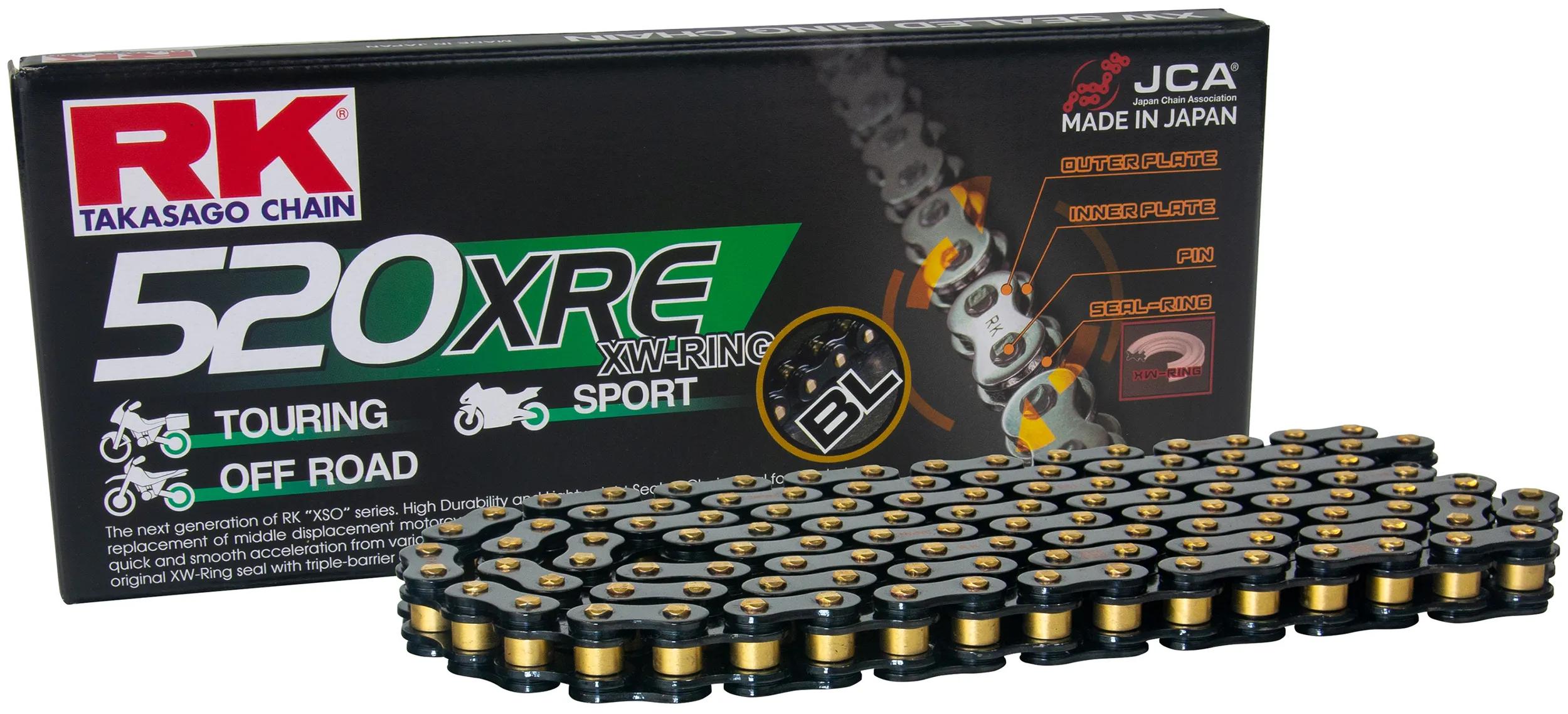 Rk chain 520 xre 116 n black open