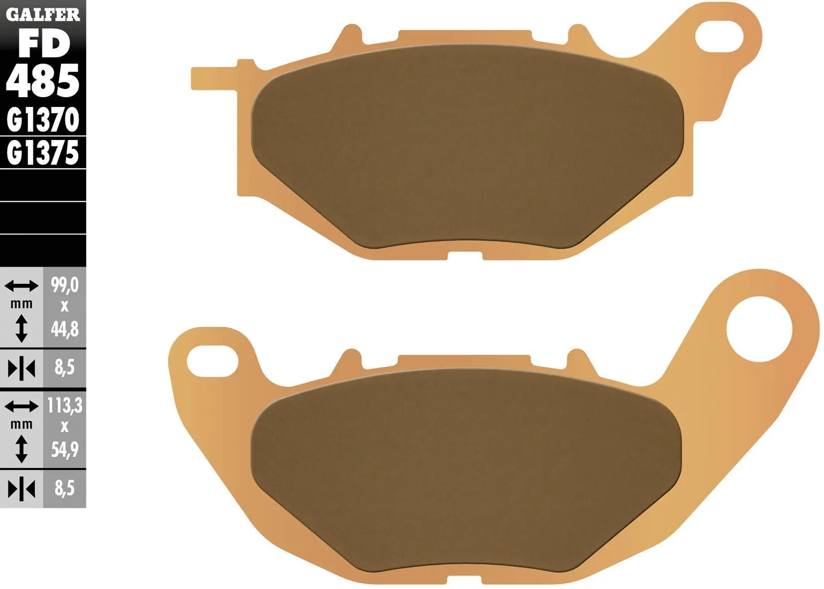 Galfer bremsbelag fd485 brake pad fd485 g1370 sint.metal street