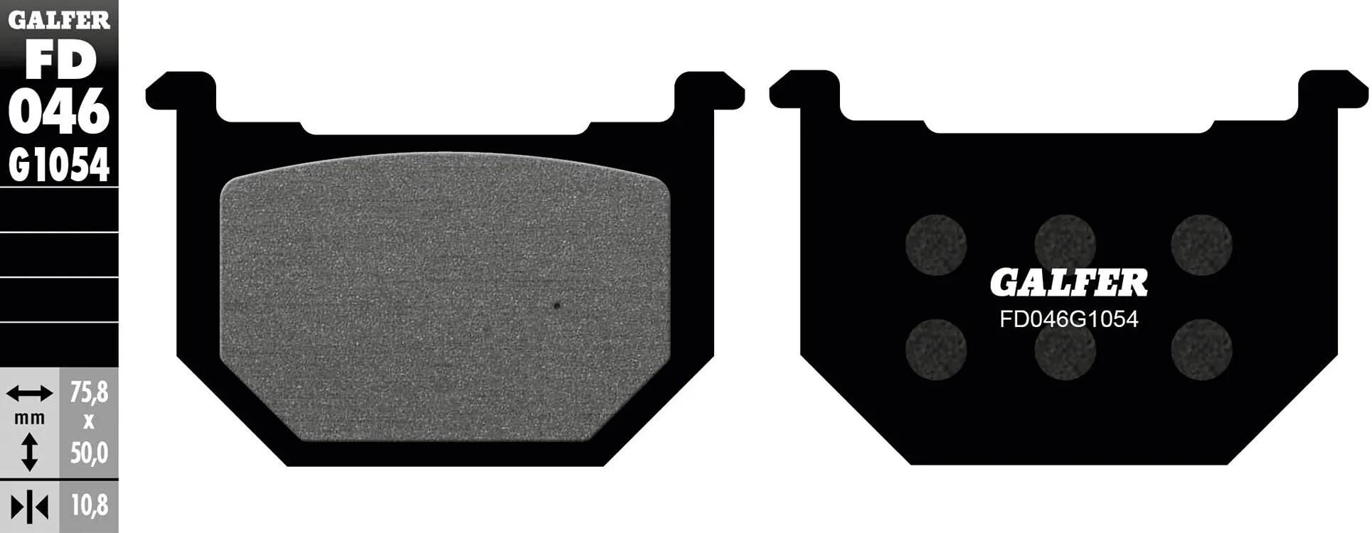 Galfer bremsbelag fd046 brake pad fd046 g1054 organic