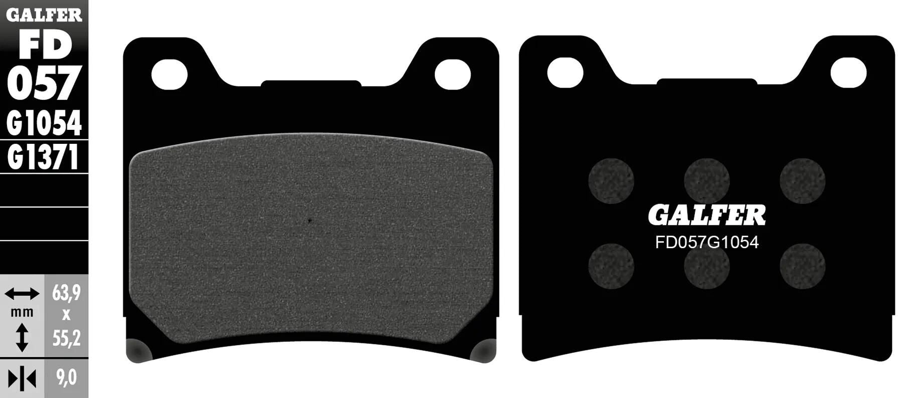 Galfer bremsbelag fd057 brake pad fd057 g1054 organic