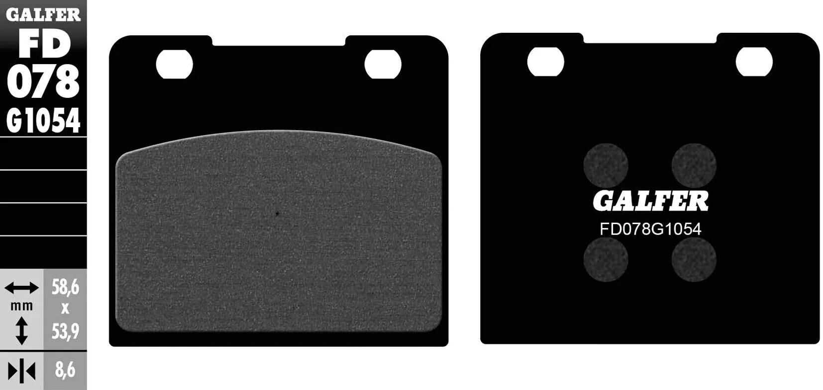 Galfer bremsbelag fd078 brake pad fd078 g1054 organic