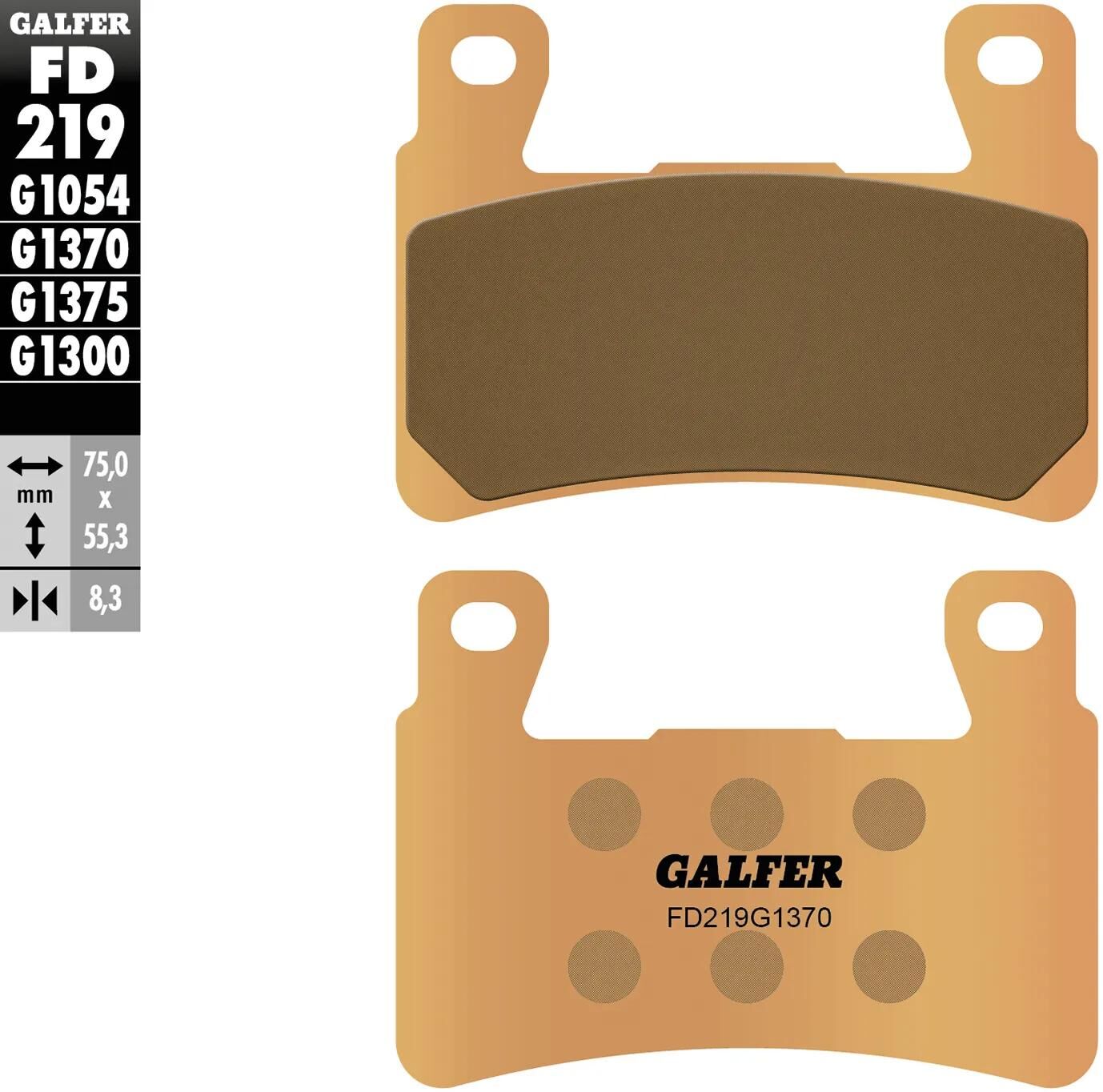 Galfer bremsbelag fd219 brake pad fd219 g1370 sint. metal street
