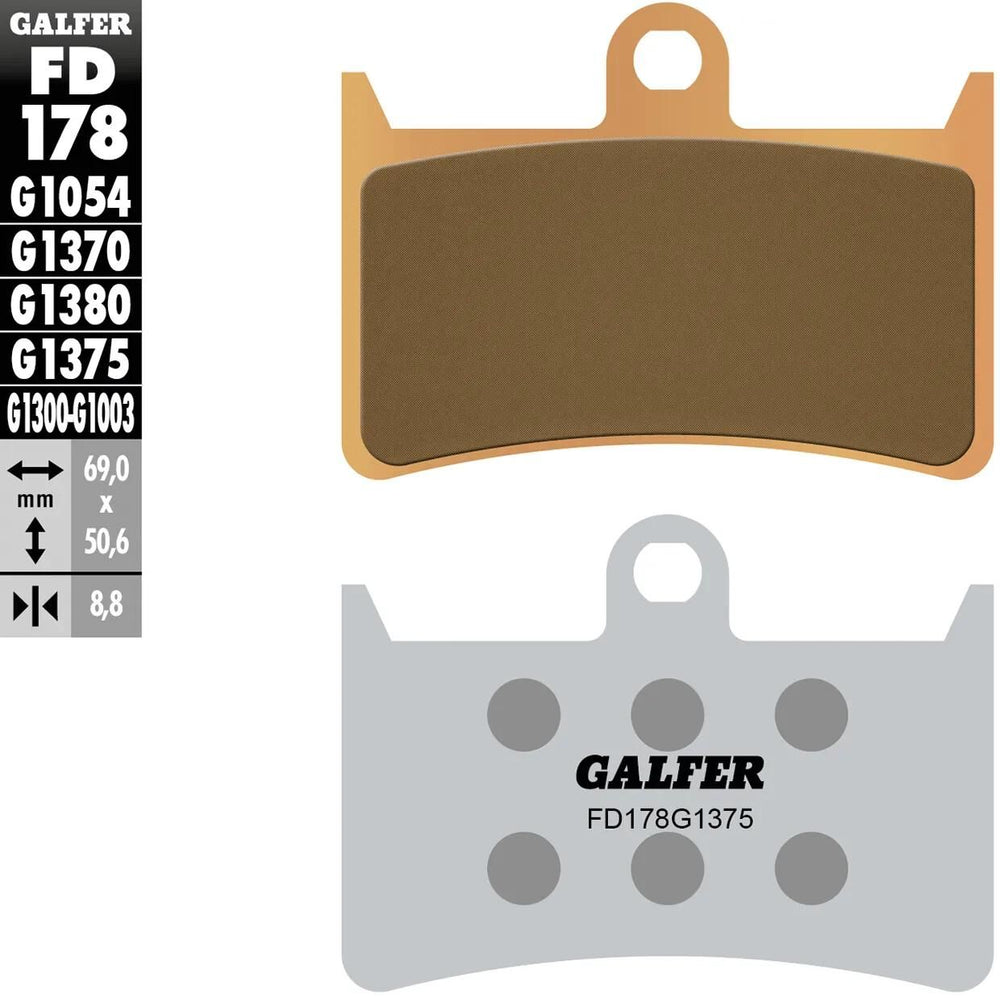 Galfer remblokken fd178 sintered brake pad fd178 g1375
