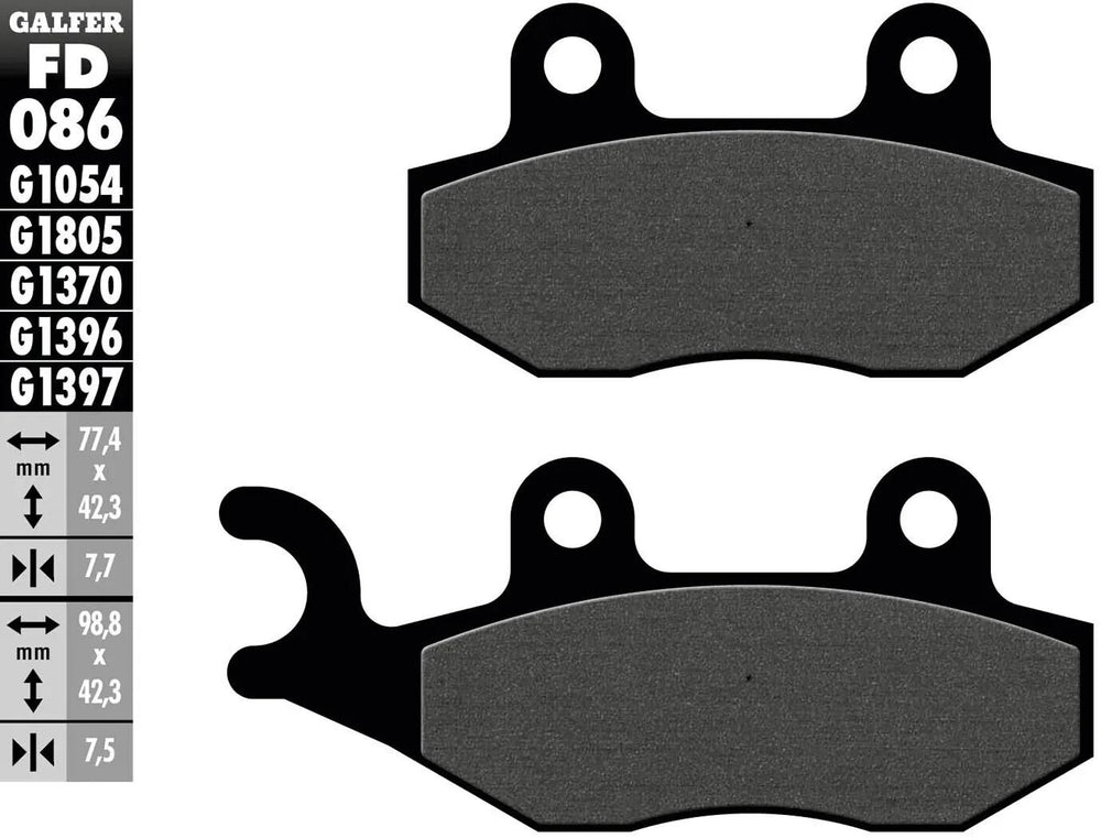 Galfer remblokken fd086 brake pad fd086 g1054 organic