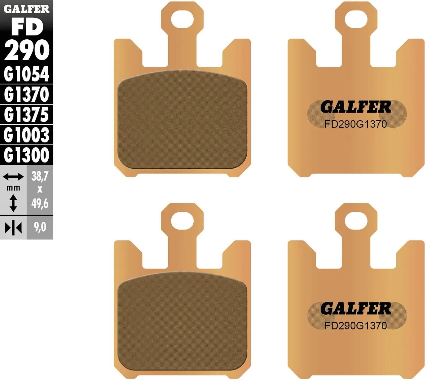 Galfer bremsbelag fd290 brake pad fd290 g1370 sint.metal street