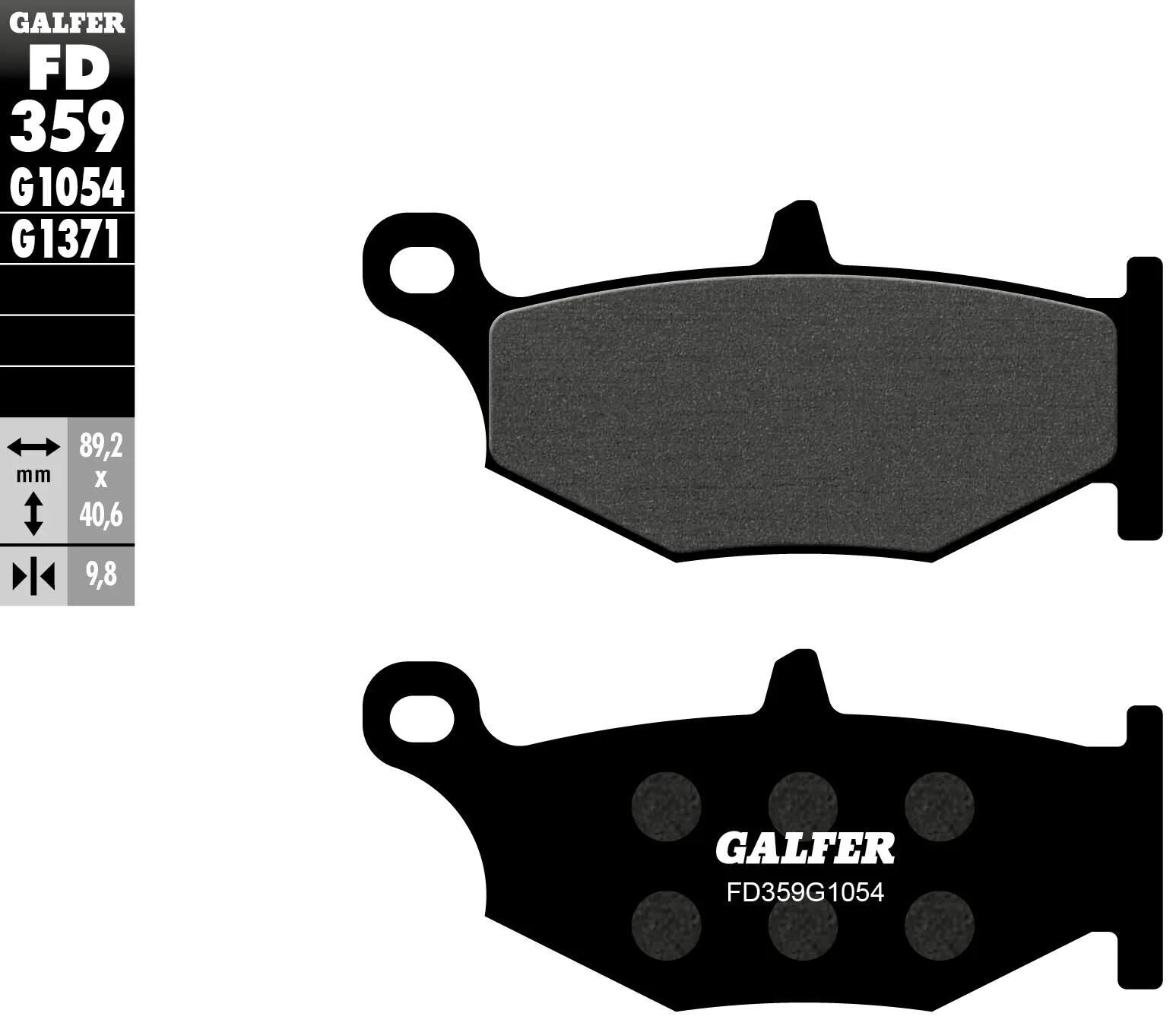 Galfer bremsbelag fd359 brake pad fd359 g1054 organic standard