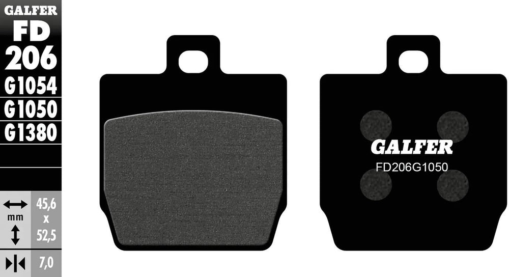 Galfer remblokken fd206 brake pad fd206 g1050 organic scooter