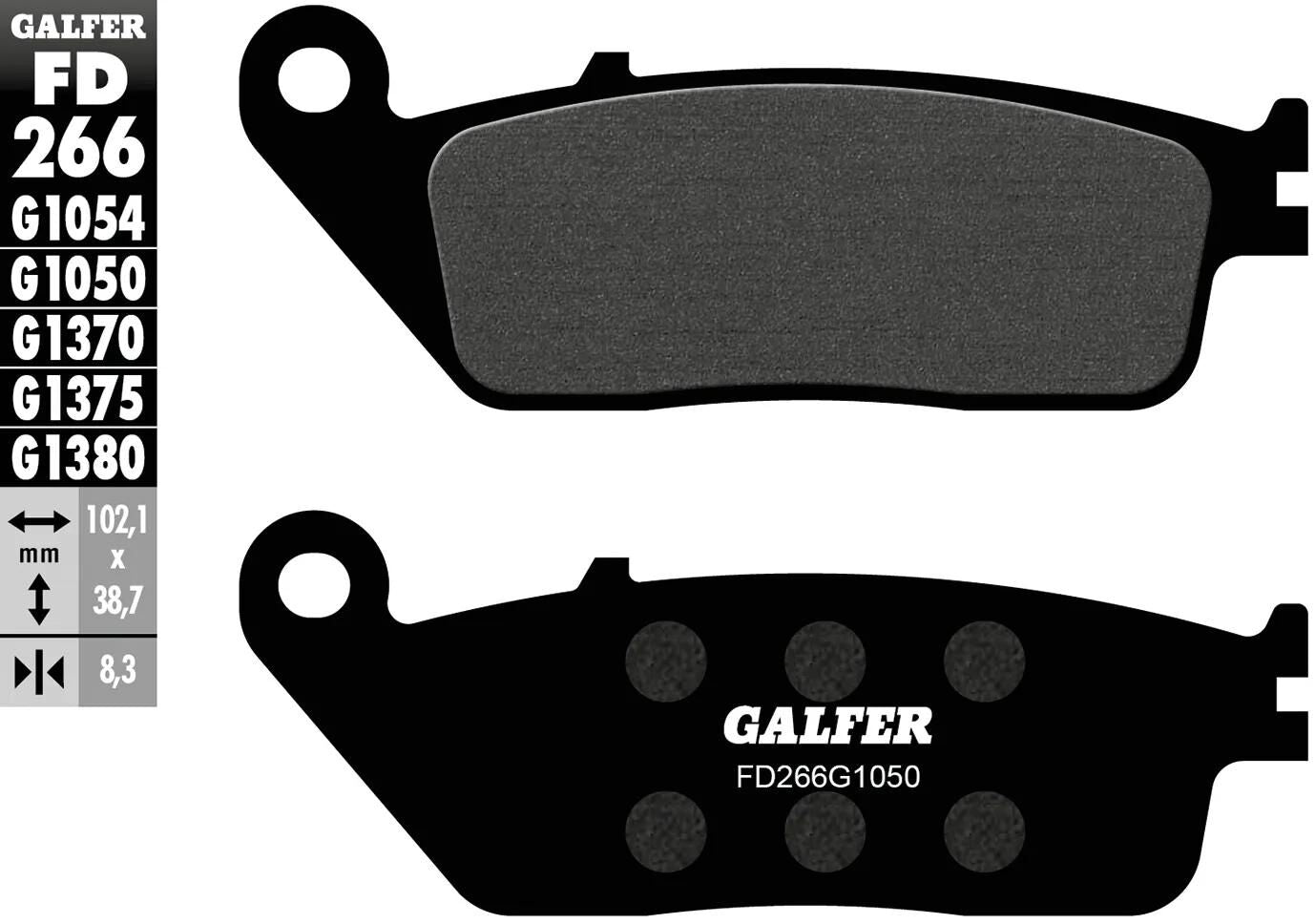 Galfer bremsbelag fd266 brake pad fd266 g1050 organic scooter