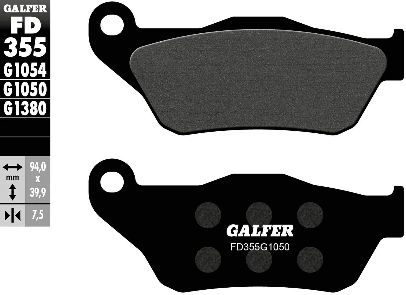 Galfer bremsbelag fd355 brake pad fd355 g1050 organic scooter