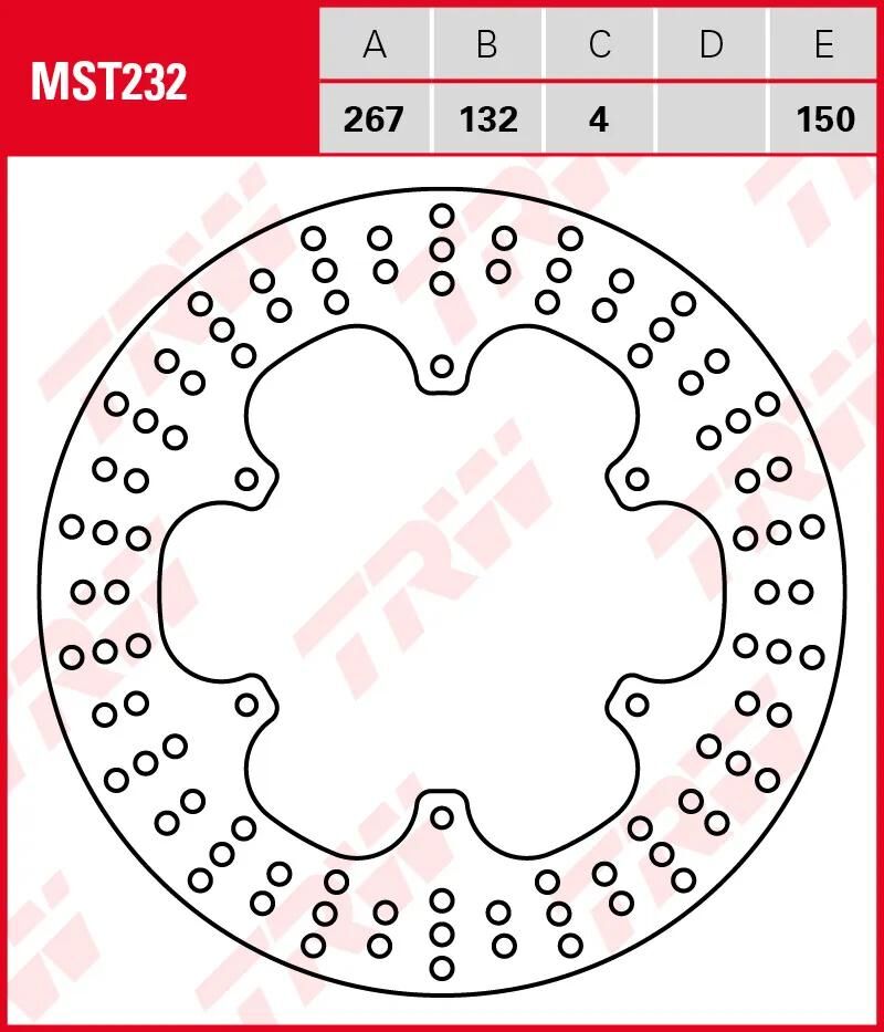 Trw bremsscheibe mst232 rotor mst232 rigid