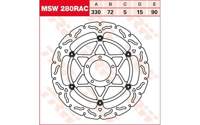 Trw remschijf msw280rac rotor msw280rac floating