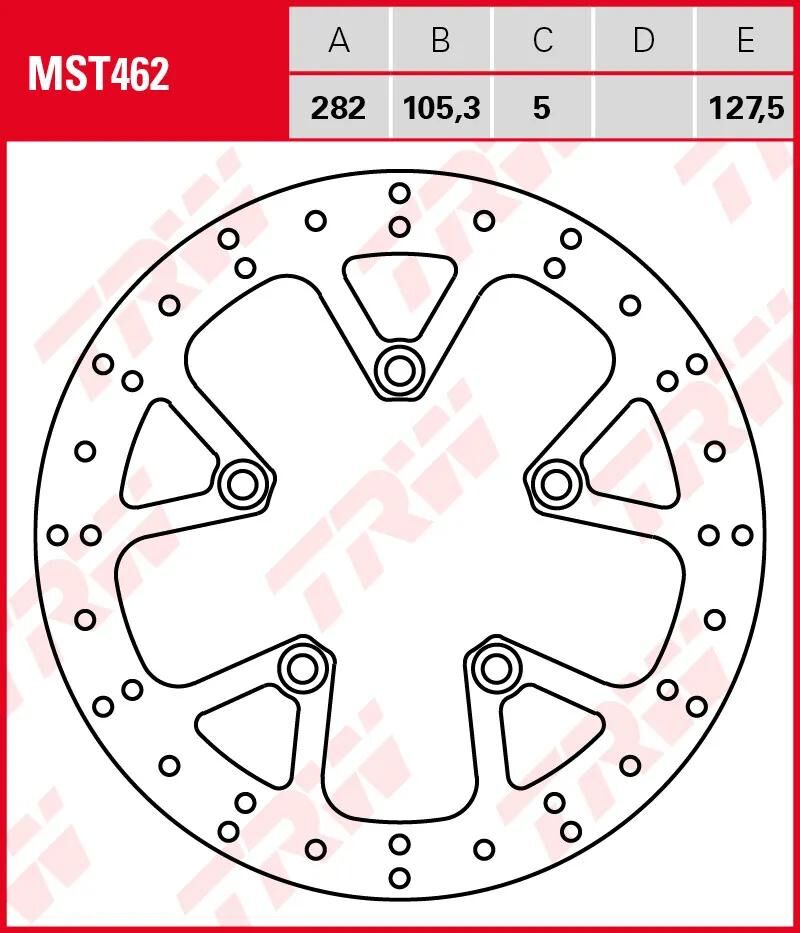 Trw remschijf mst462 rotor mst462 rigid