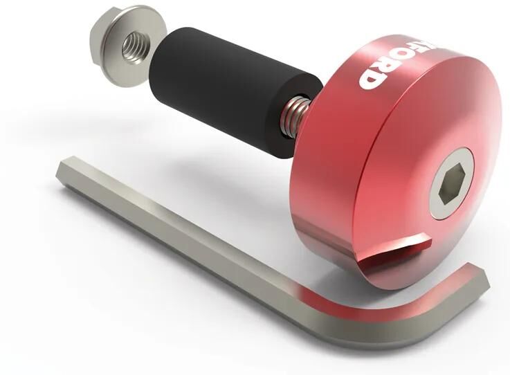Oxford lenkerende barends 1 handlebar plugs 1 red 22mm handlebars
