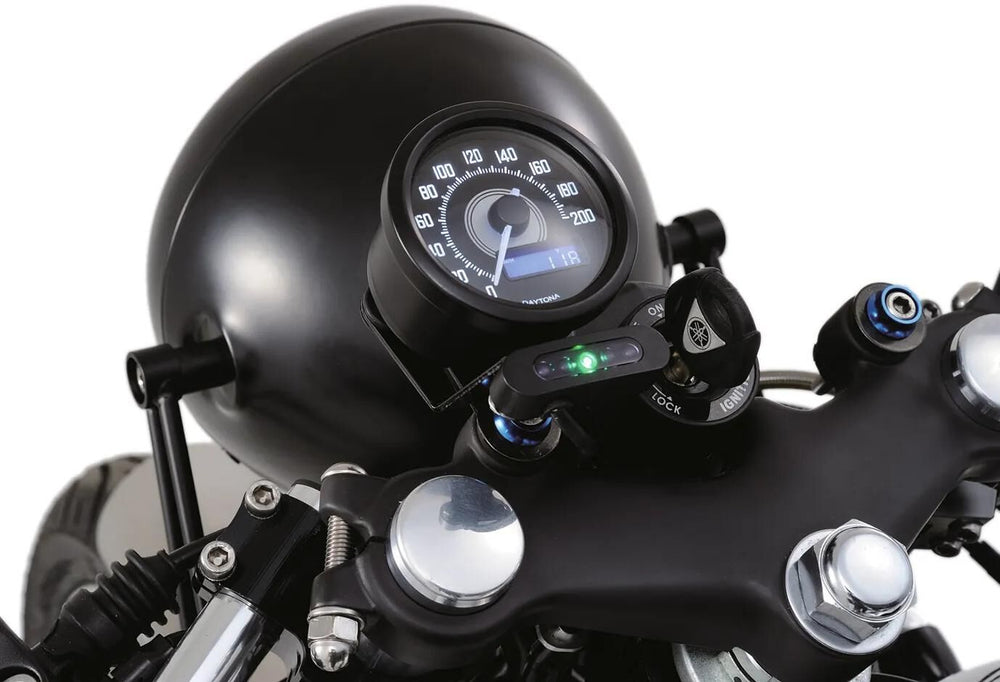 Daytona snelheidsmeter velona 60 dark speedometer velona dark,s led-white 200km h