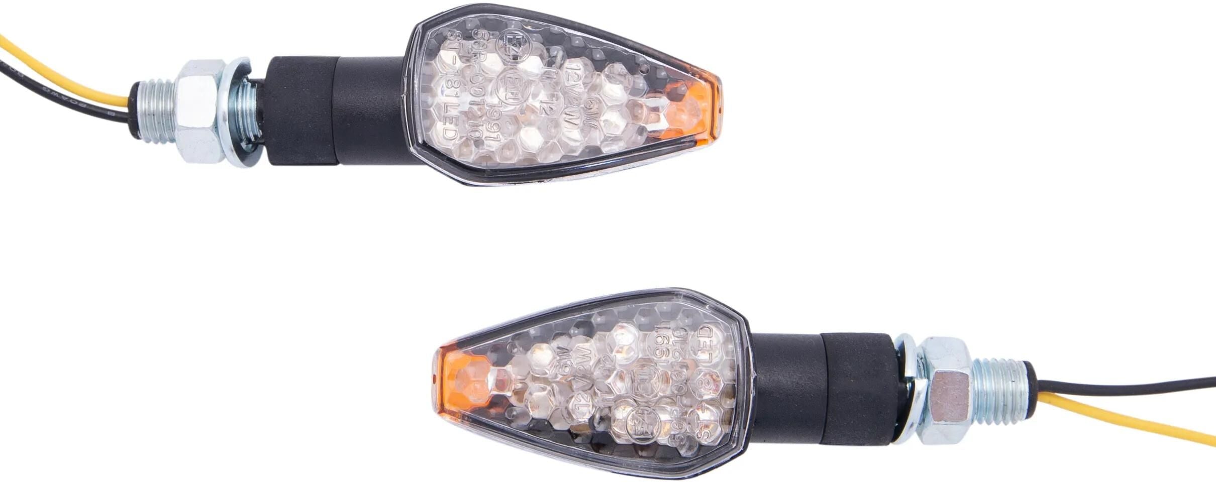 Spec-x led knipperlicht tips led turn signal ti black, short sleeve, pair