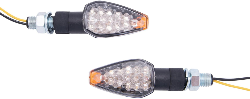 Spec-x led knipperlicht tips led turn signal ti black, short sleeve, pair