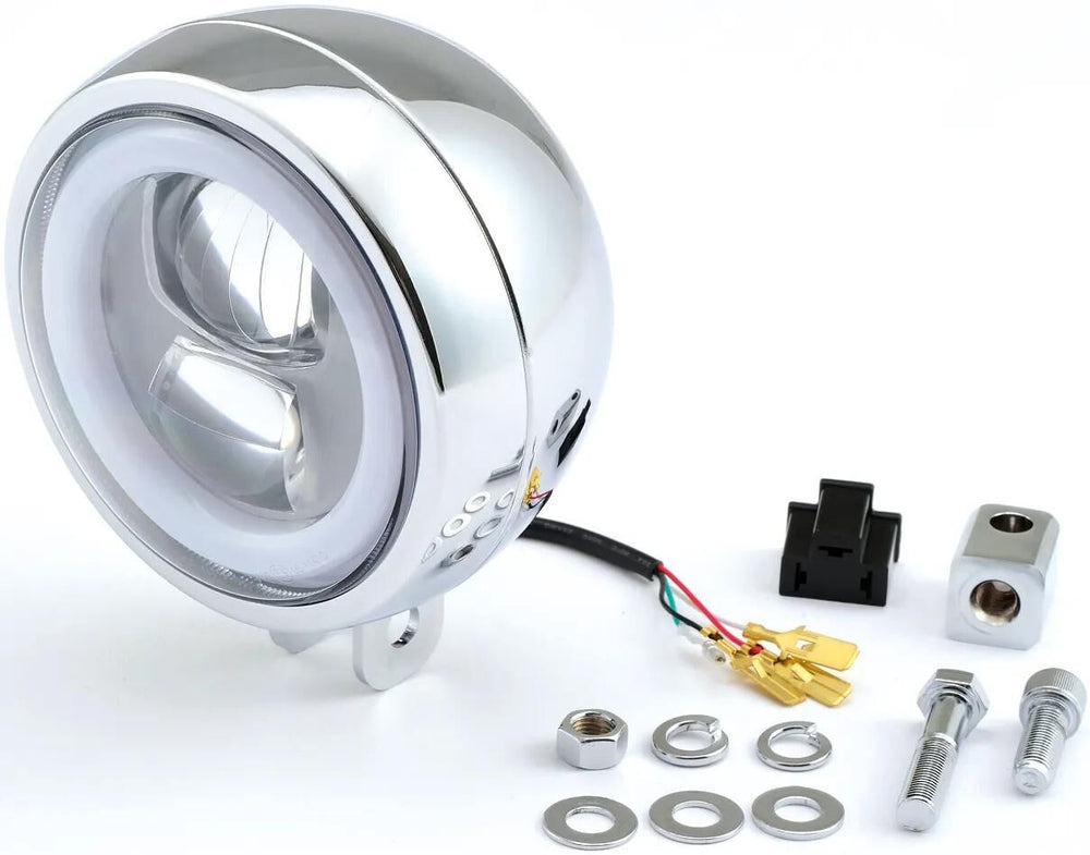 Daytona hoofdkoplamp led headlights led 12mm chr, bottom