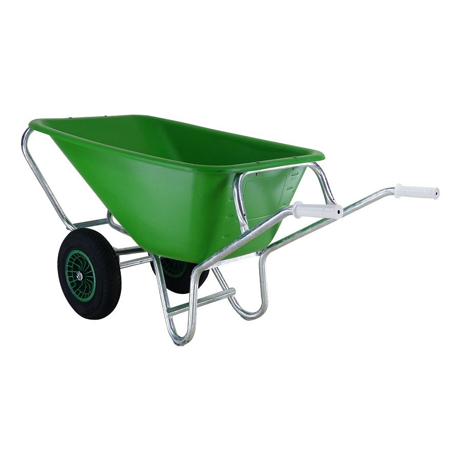 Fort producten kruiwagen f s 165l groen hdpe bak verz onderstel 2 wiel