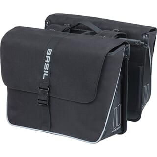 Basil tas dubbel 18329 forte mik 35l. zwart