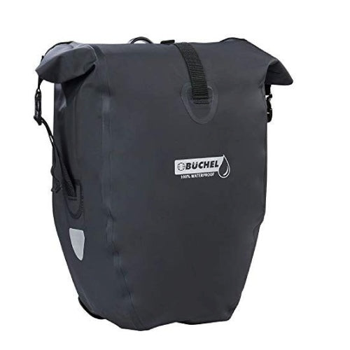 Buchel sacoche vélo single tpu 24l noir étanche crochets e-bike
