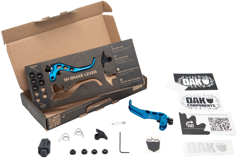 Oak components brake lever set for shimano | lunargrey