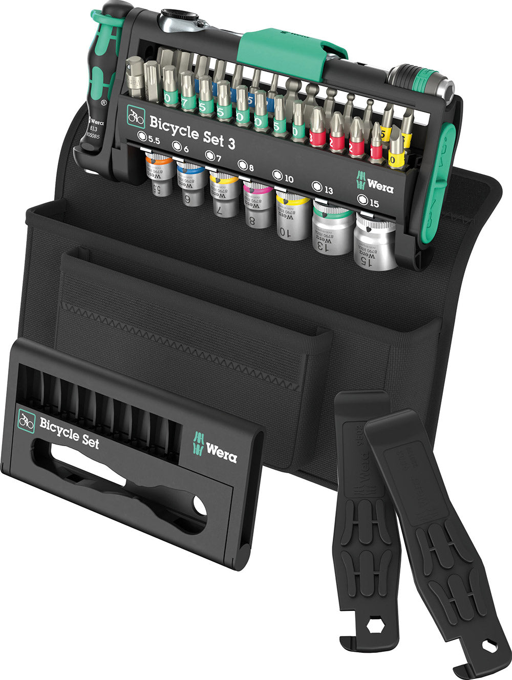 Wera bicycle set 3, 41‑delig gereedschapsset (zwart groen)