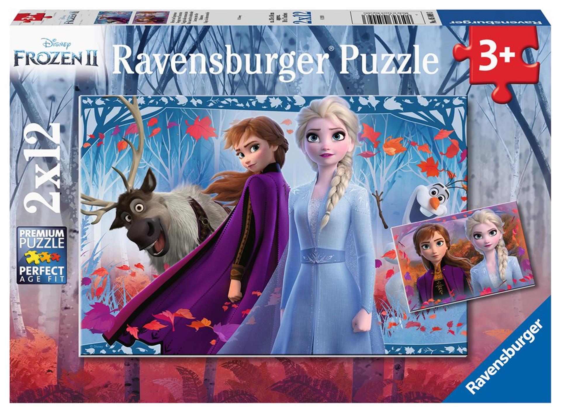 Ravensburger puzzel frozen ll 2x12pcs