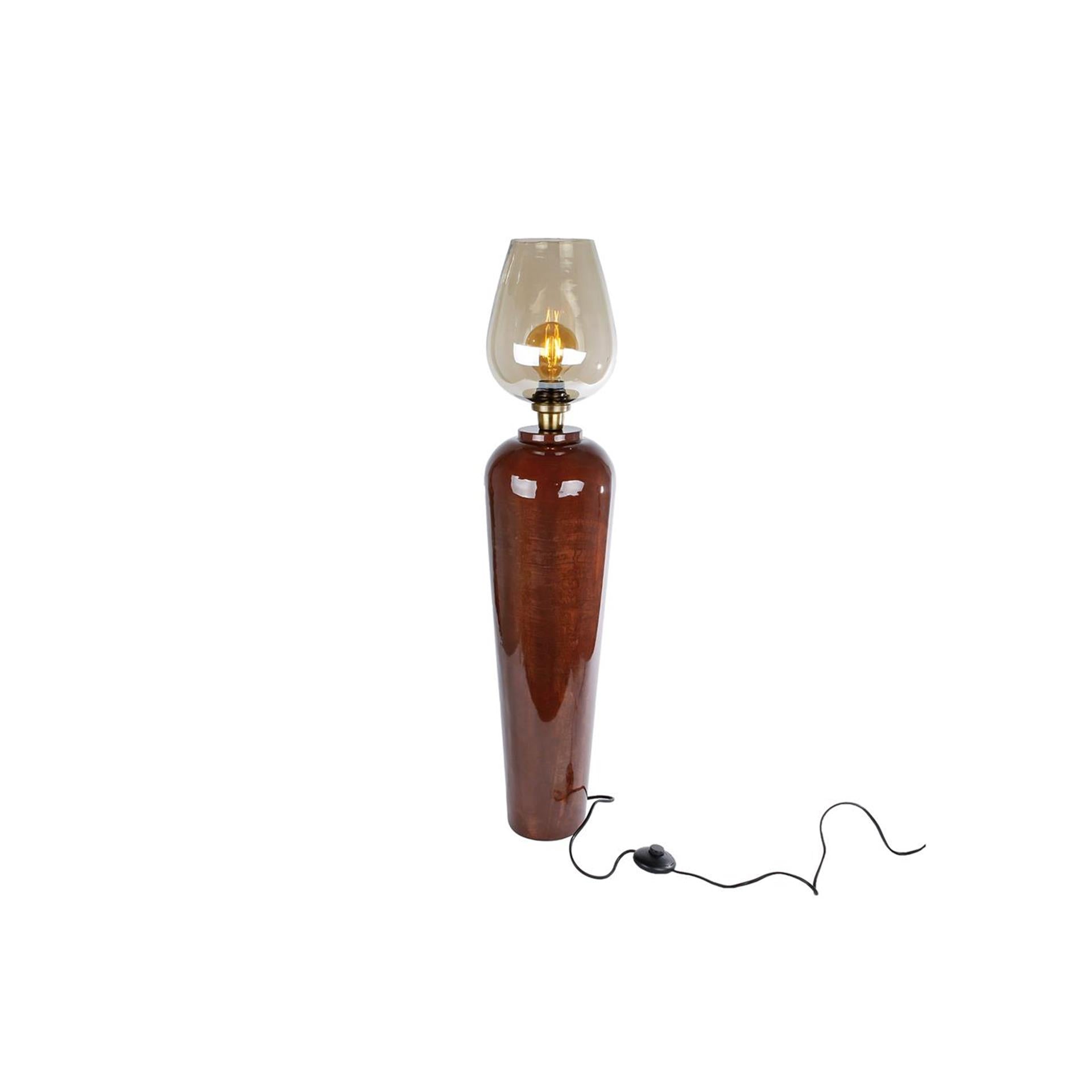 Lamp martin terra glas metaal 95cm