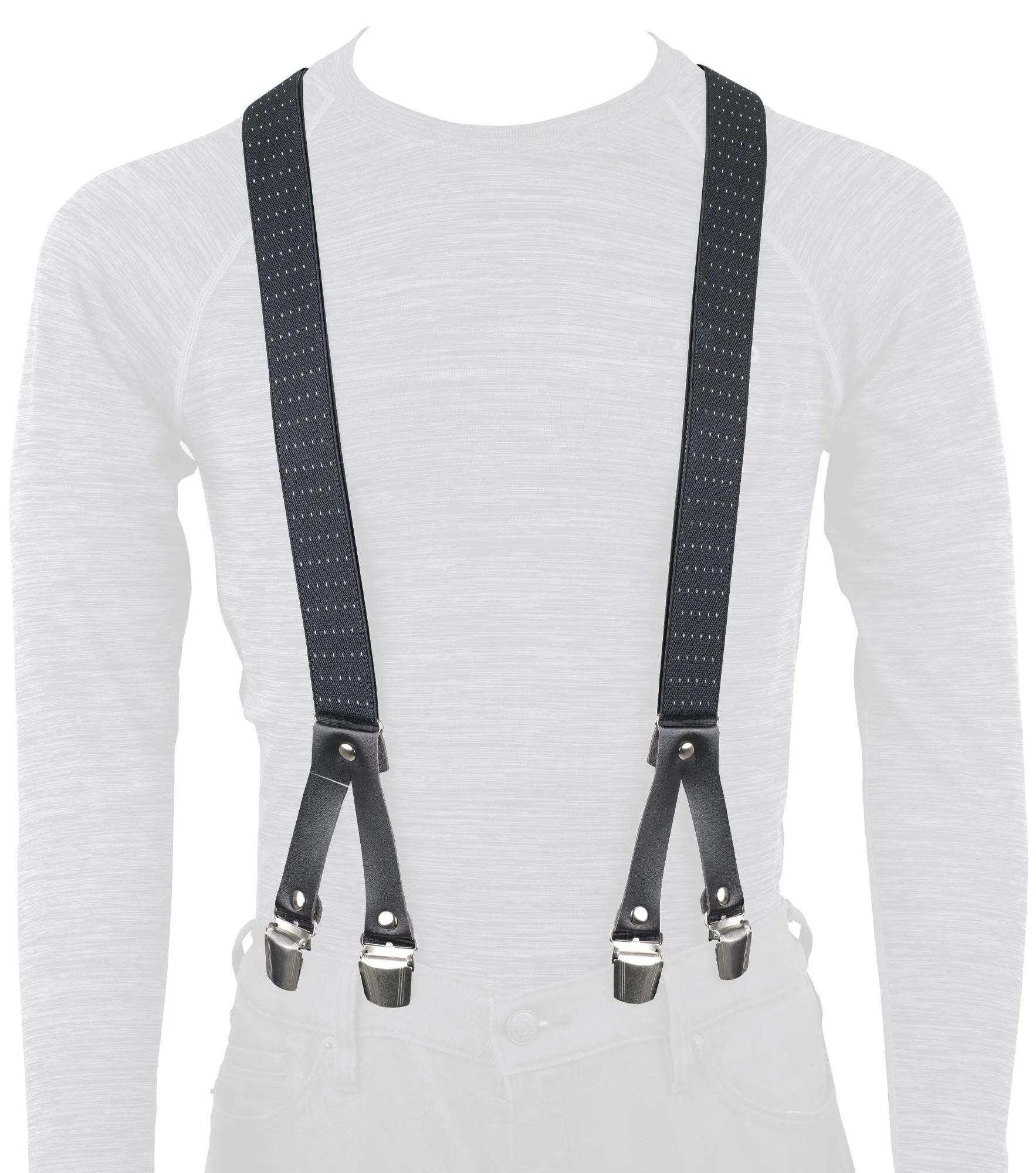 Oxford hosenträger trouser braces riggers chic black
