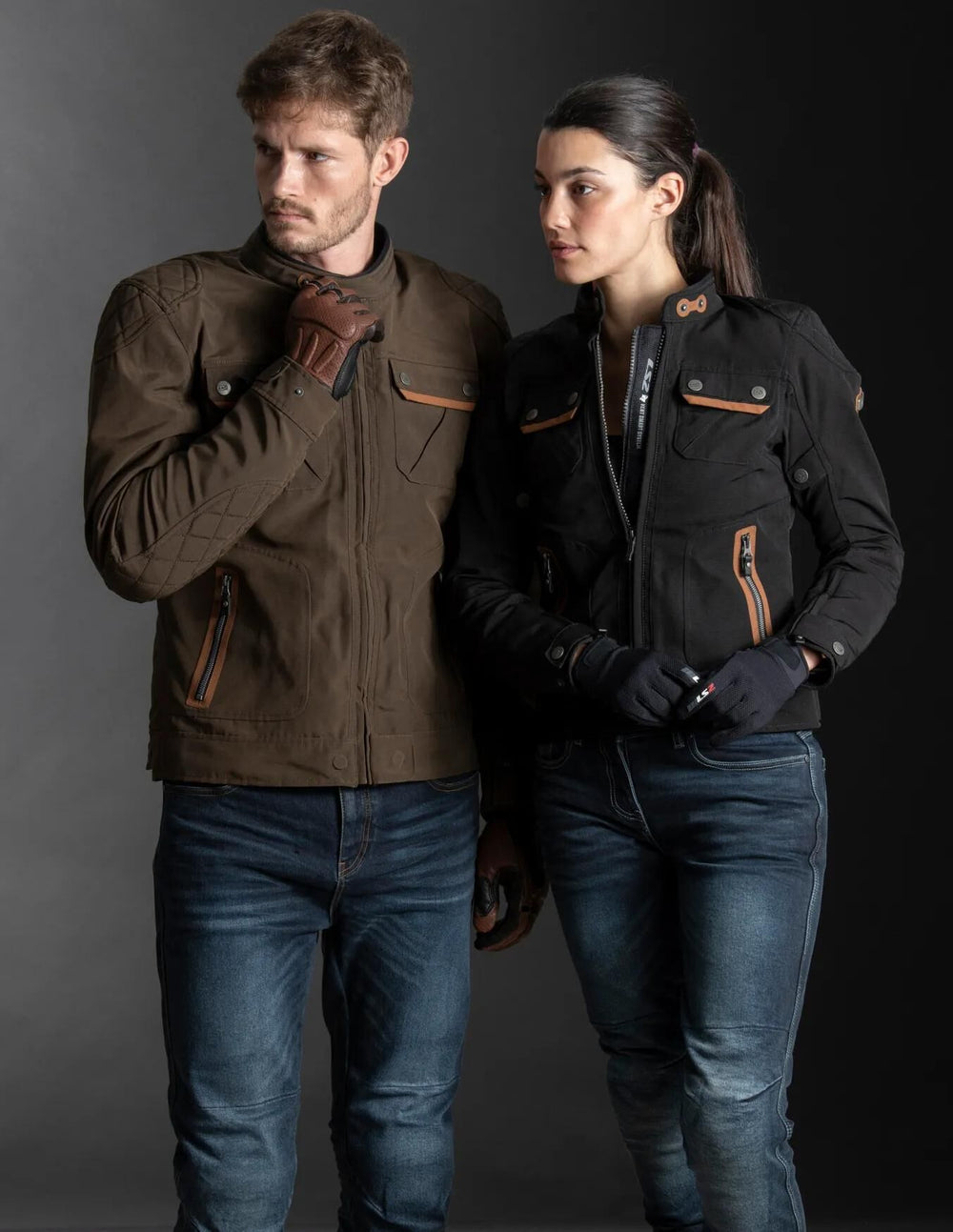 Ls2 jas bullet jacket bullet man brown m