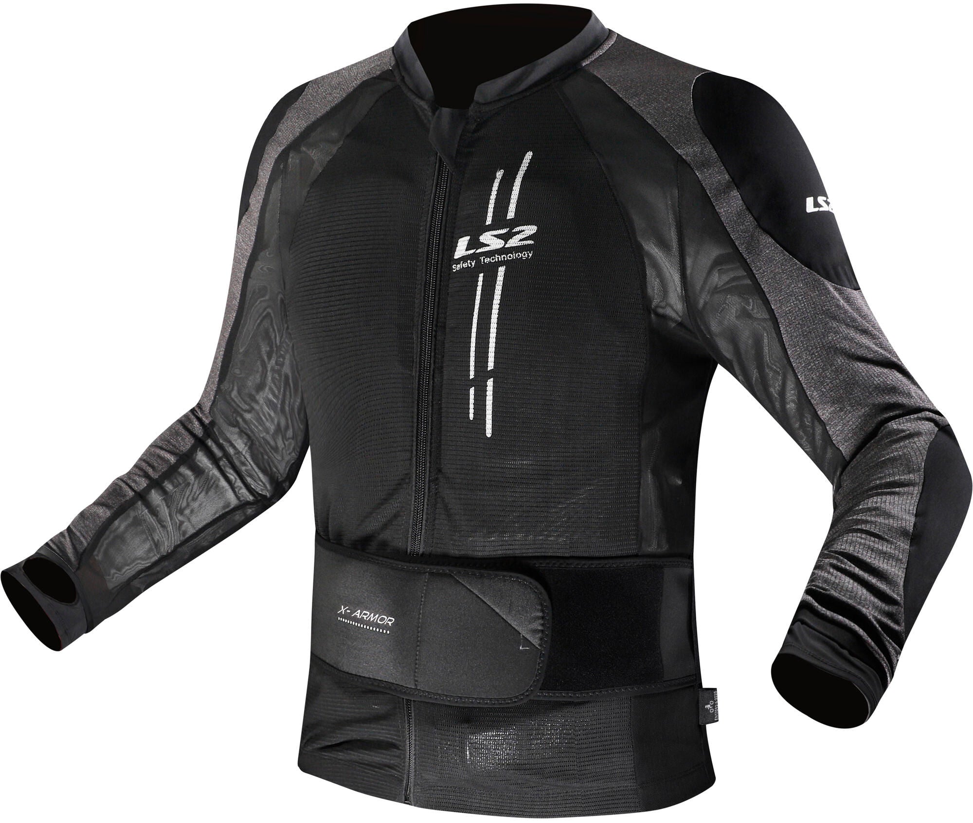 Ls2 jas x-armor jacket x-armor man black silver xs s
