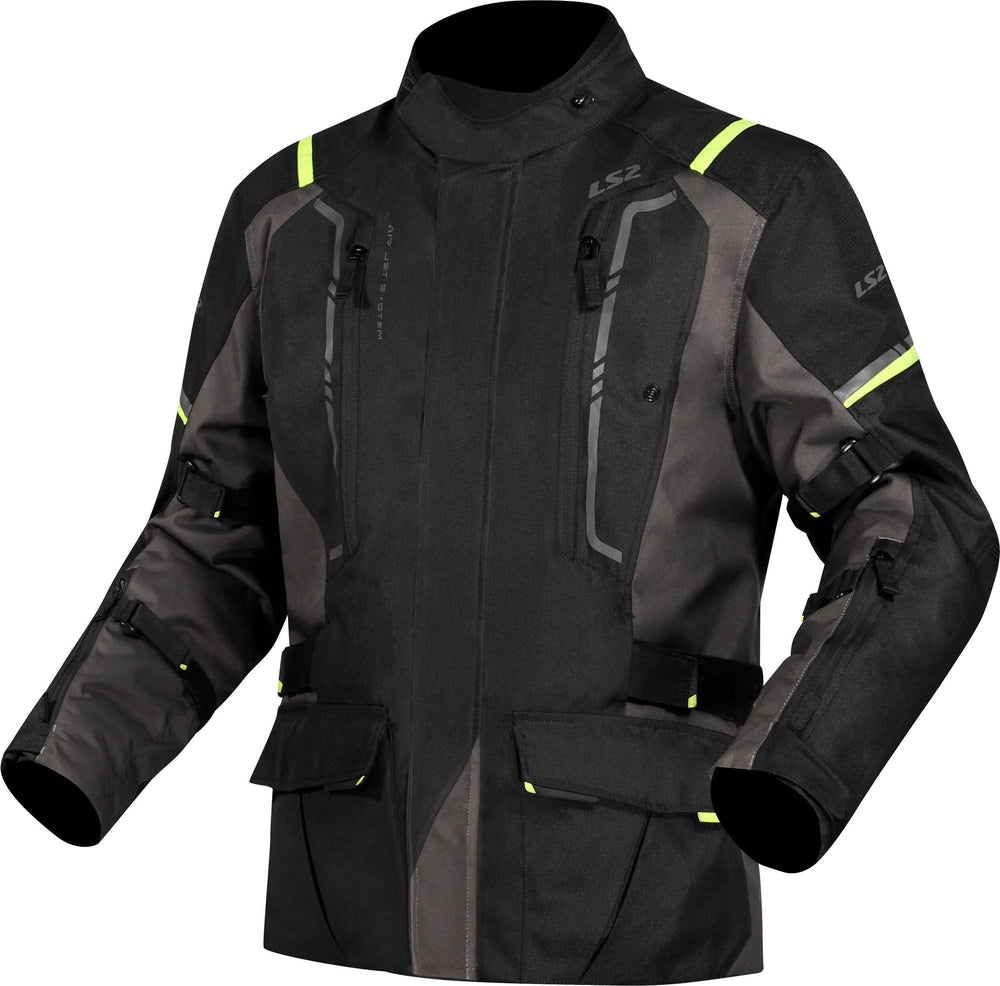 Ls2 jacke narvik jacket narvik men black grey neon yellow xx