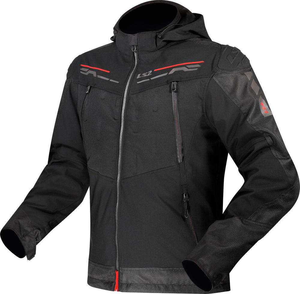 Ls2 zirconium jas jacket zirconium men black red size 3xl